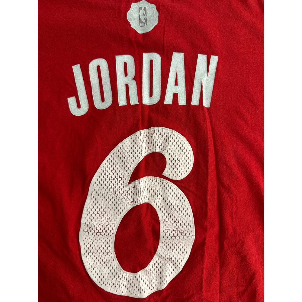 Adidas LA‎ Clippers Jordan #6 Red T-Shirt NBA Basketball Men's Medium Crew Neck - Picture 9 of 10